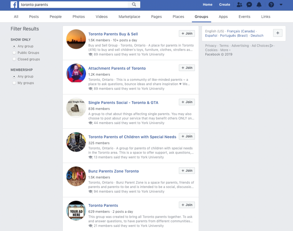 facebook marketing for home daycares