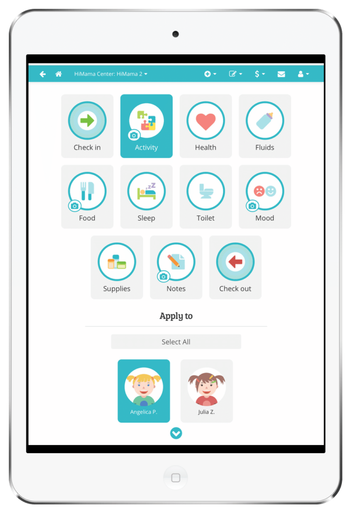 Attach photos to different activities