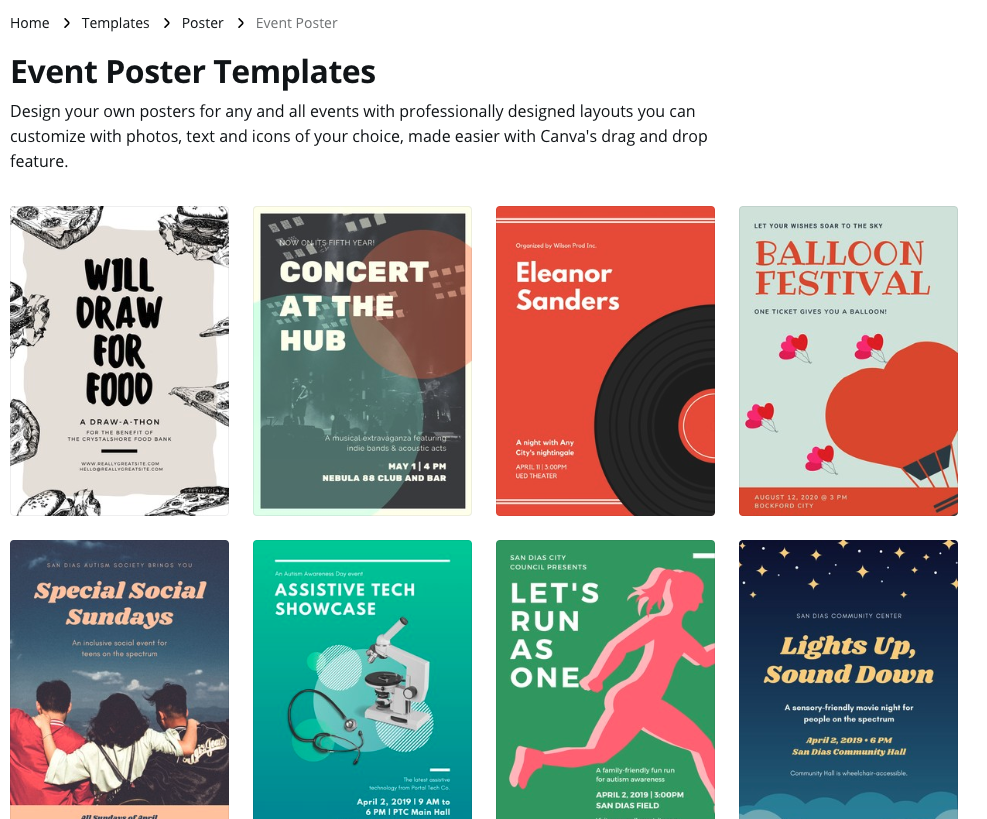event poster templates