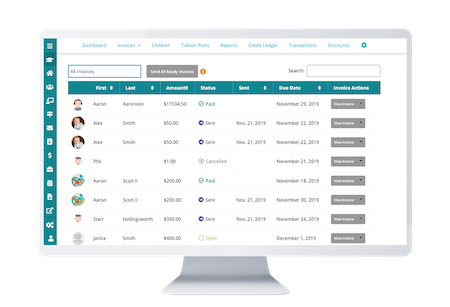 payment statuses in HiMama