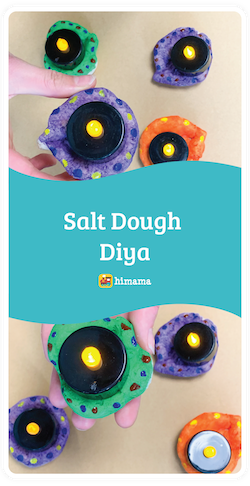 salt dough diya diwali activity