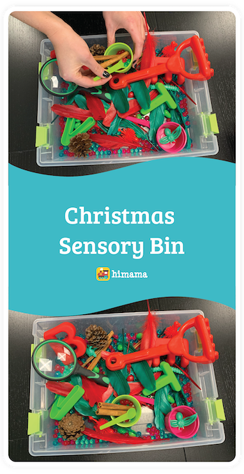 christmas sensory bin daycare activity