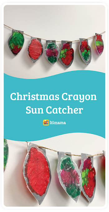 christmas crayon sun catcher daycare activity