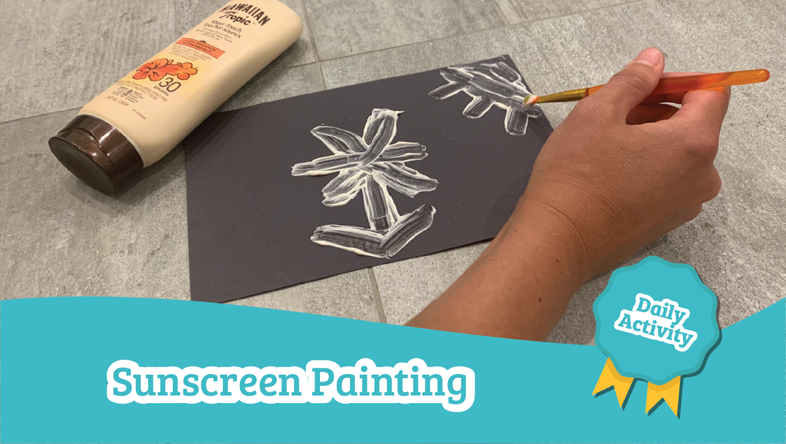 sunscreen painting preschool science activity